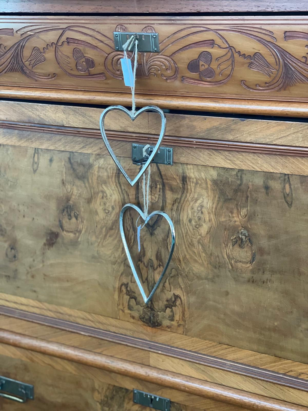 Metallherzen hängend silber