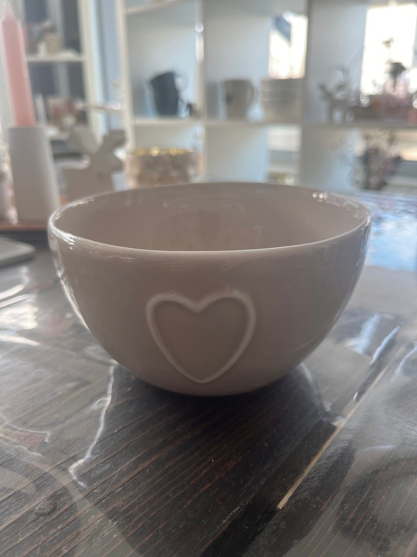 Salatschale / Müslischale mit Herzdekor