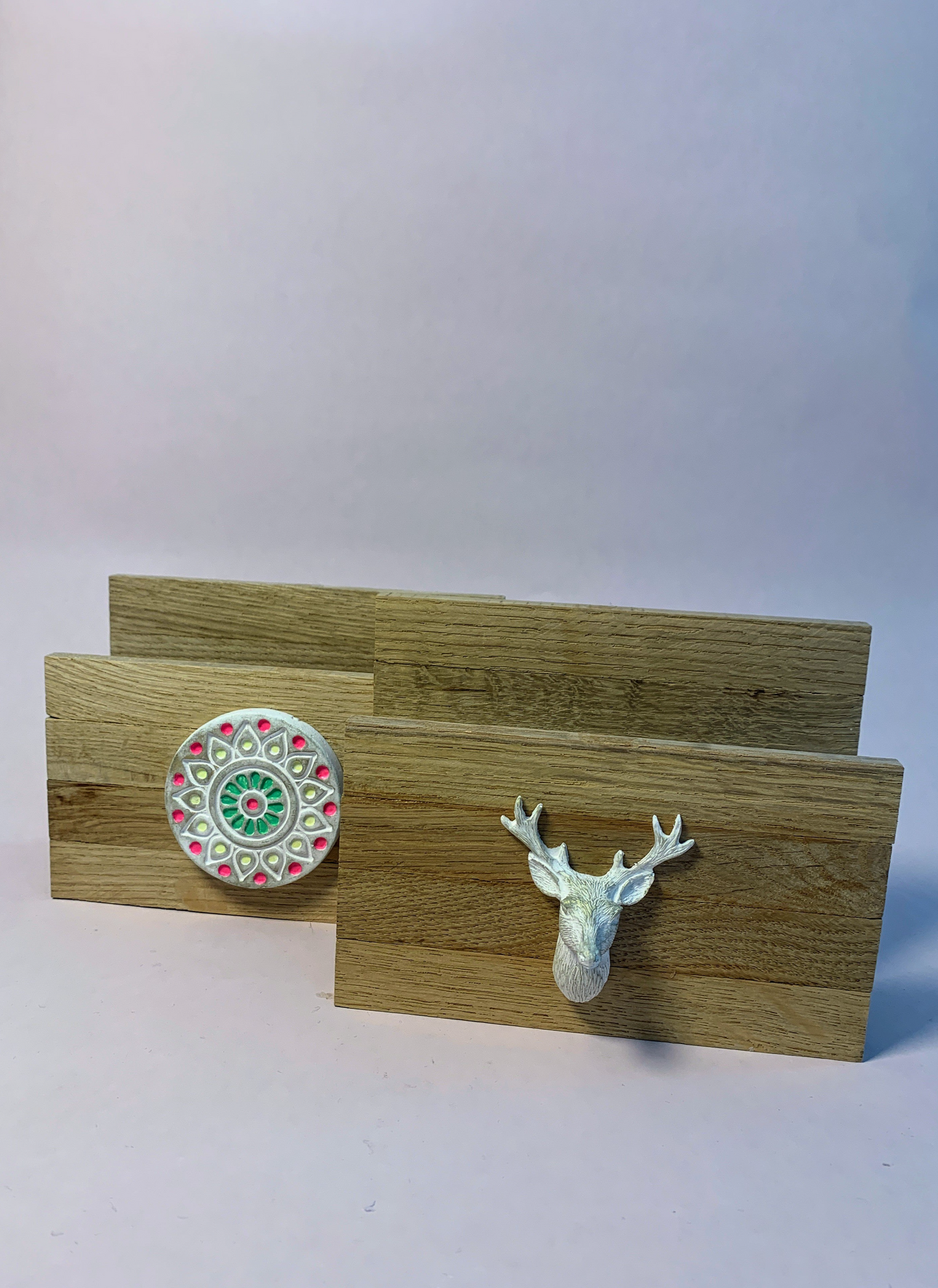 Serviettenhalter / Briefablage / Zettelablage aus Holz mit Gipselement