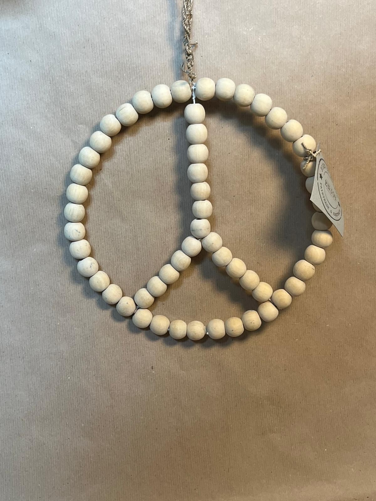 Perlenkranz Holzperlen "Peace"