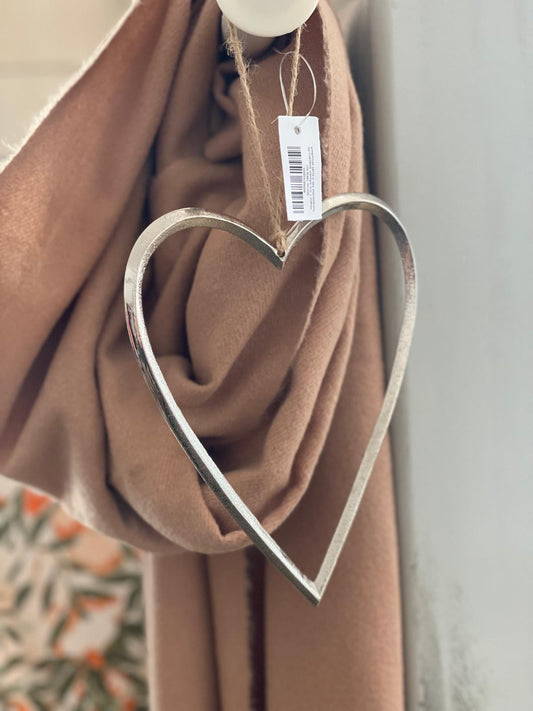 Metallherzen hängend silber