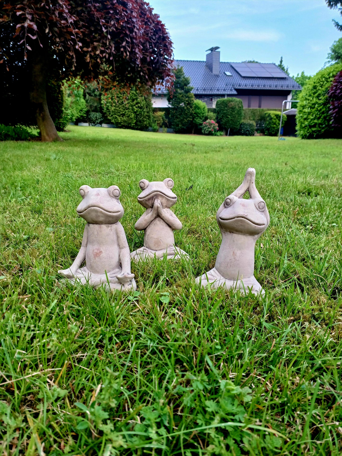 Frosch Steinfigur "Yogafrosch"