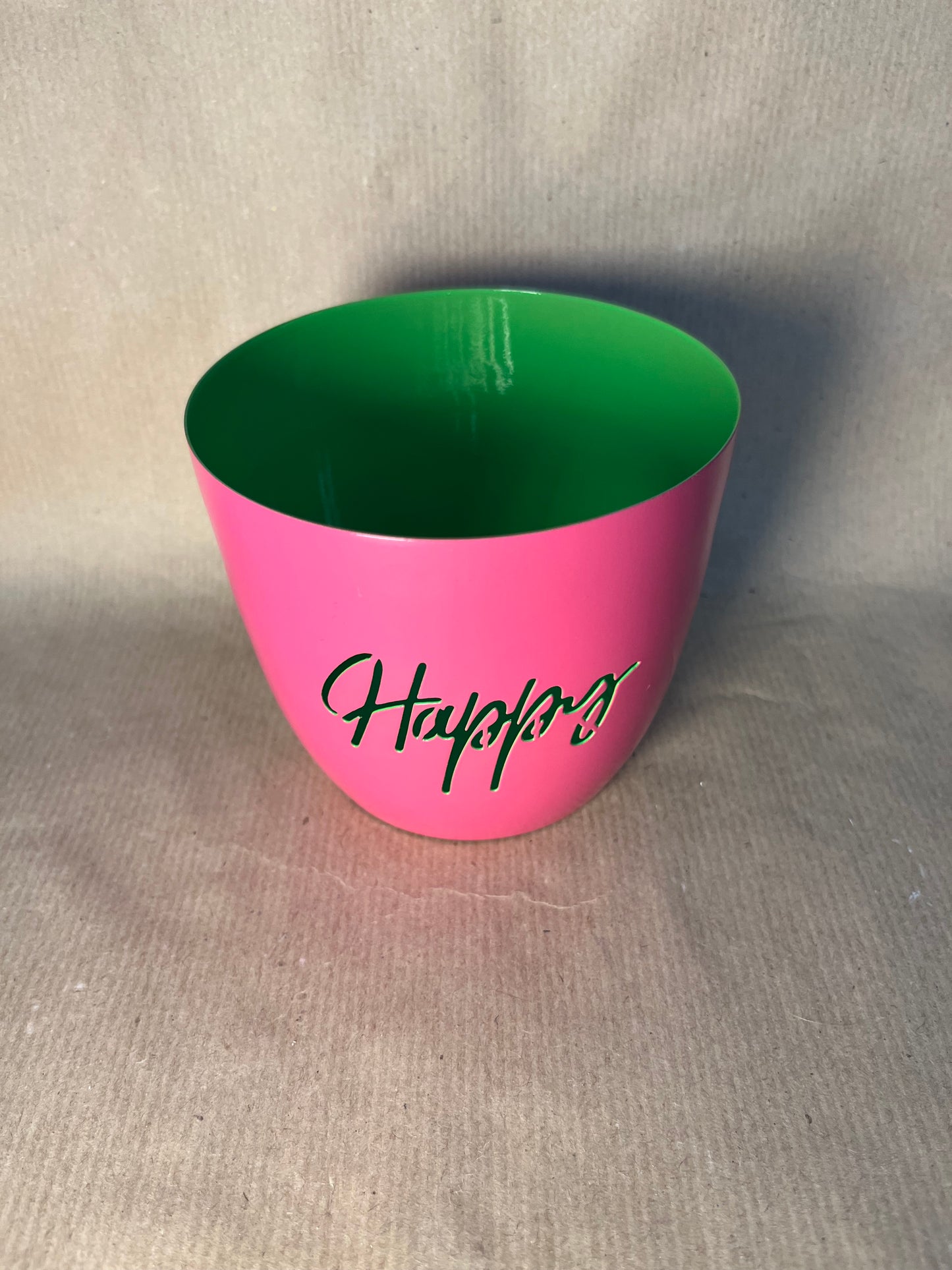 Windlicht aus Metall "Happy" und "Peace"