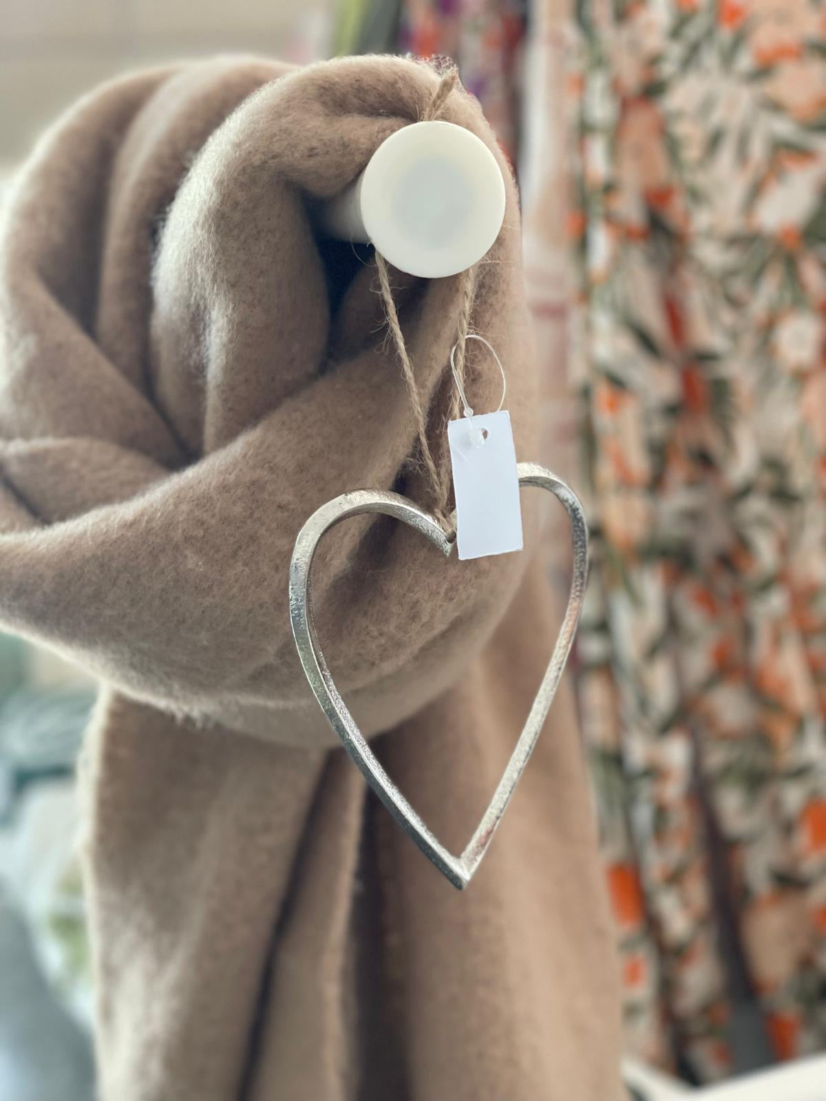 Metallherzen hängend silber