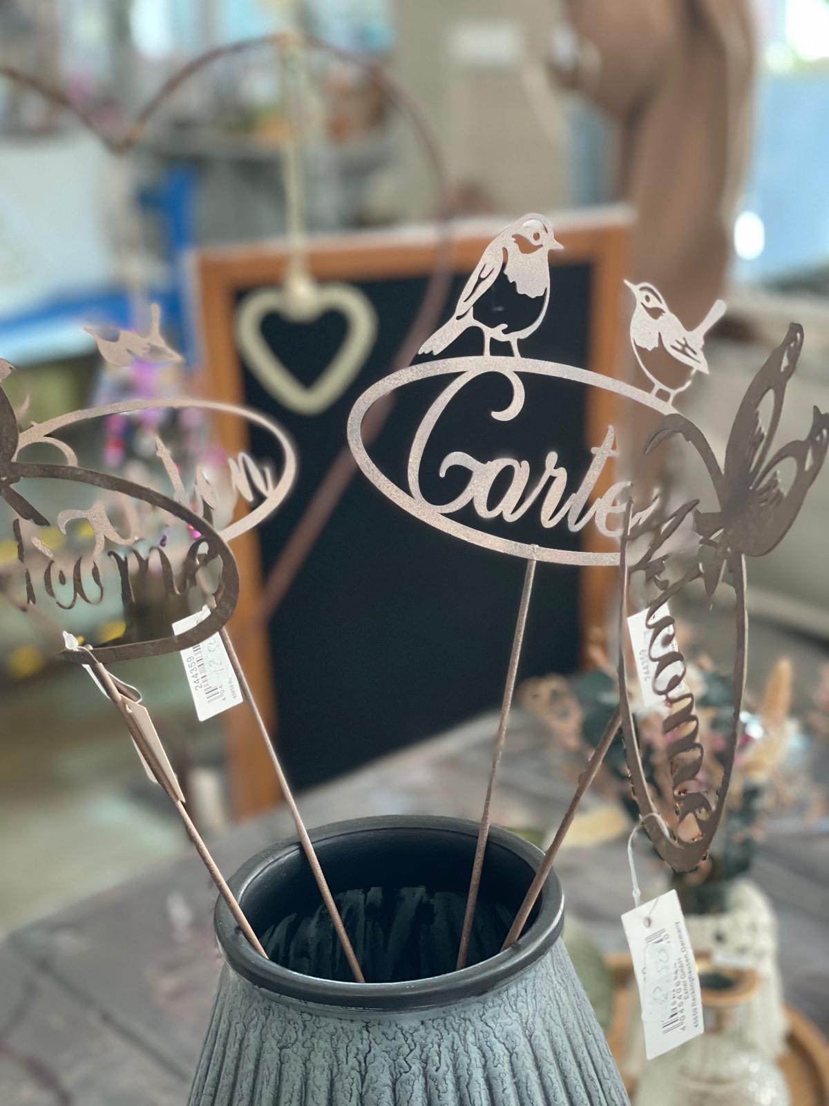 Pflanzenstecker Metall für (Vor-) Garten und Terrasse