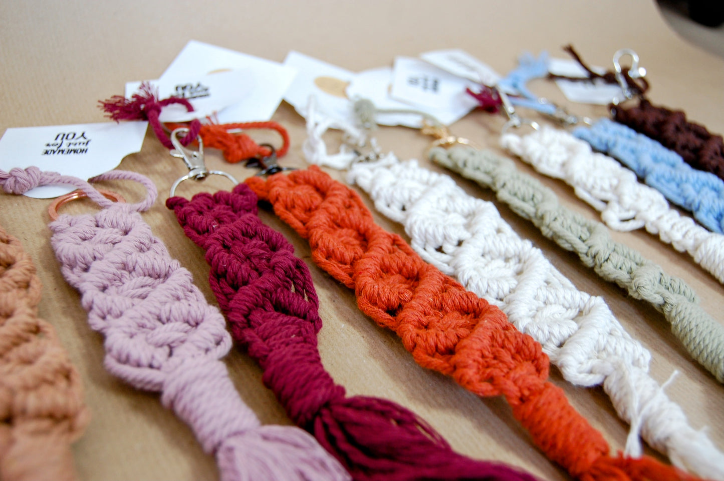 Schlüsselanhänger aus Makramee