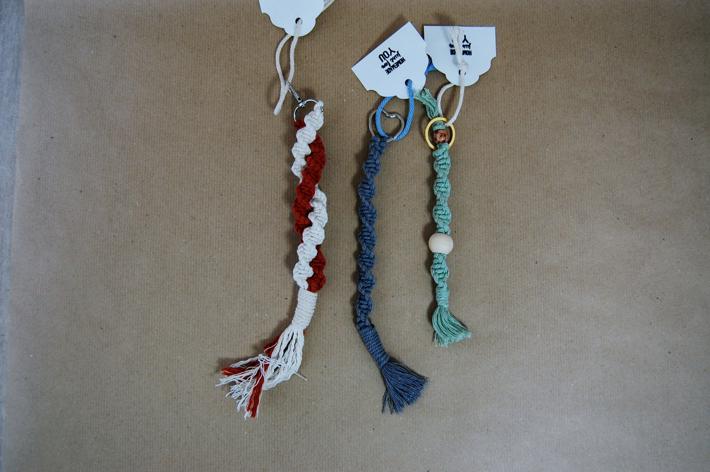 Schlüsselanhänger aus Makramee "Dünn"