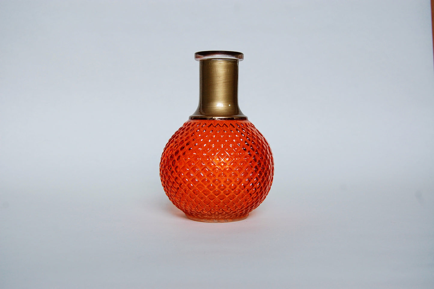 Vase getönt mit goldenem Hals "groß"