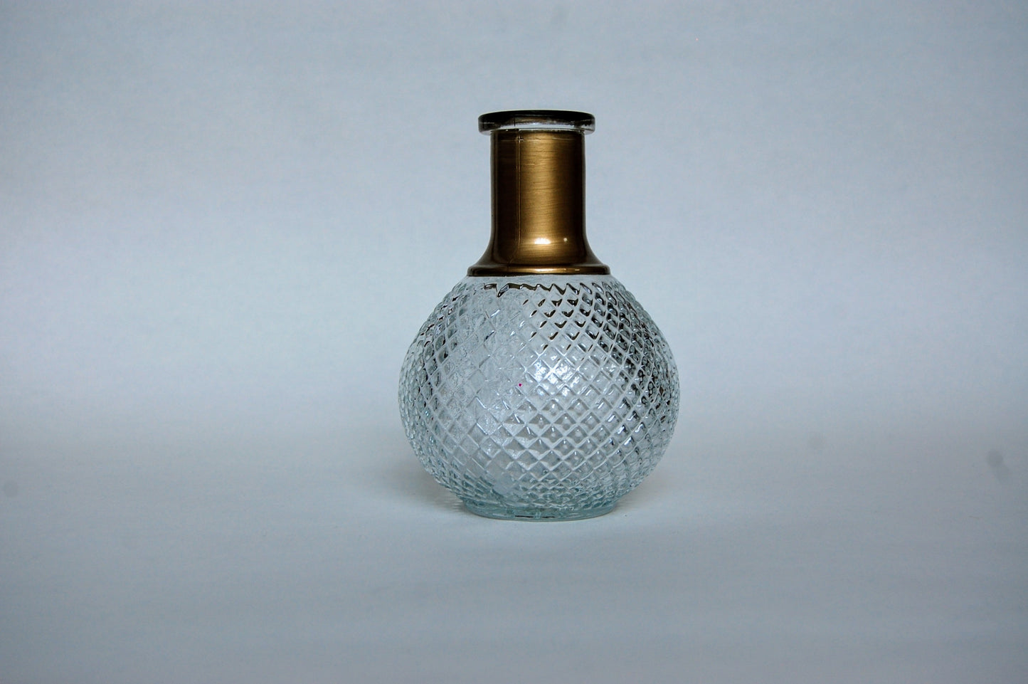 Vase getönt mit goldenem Hals "groß"