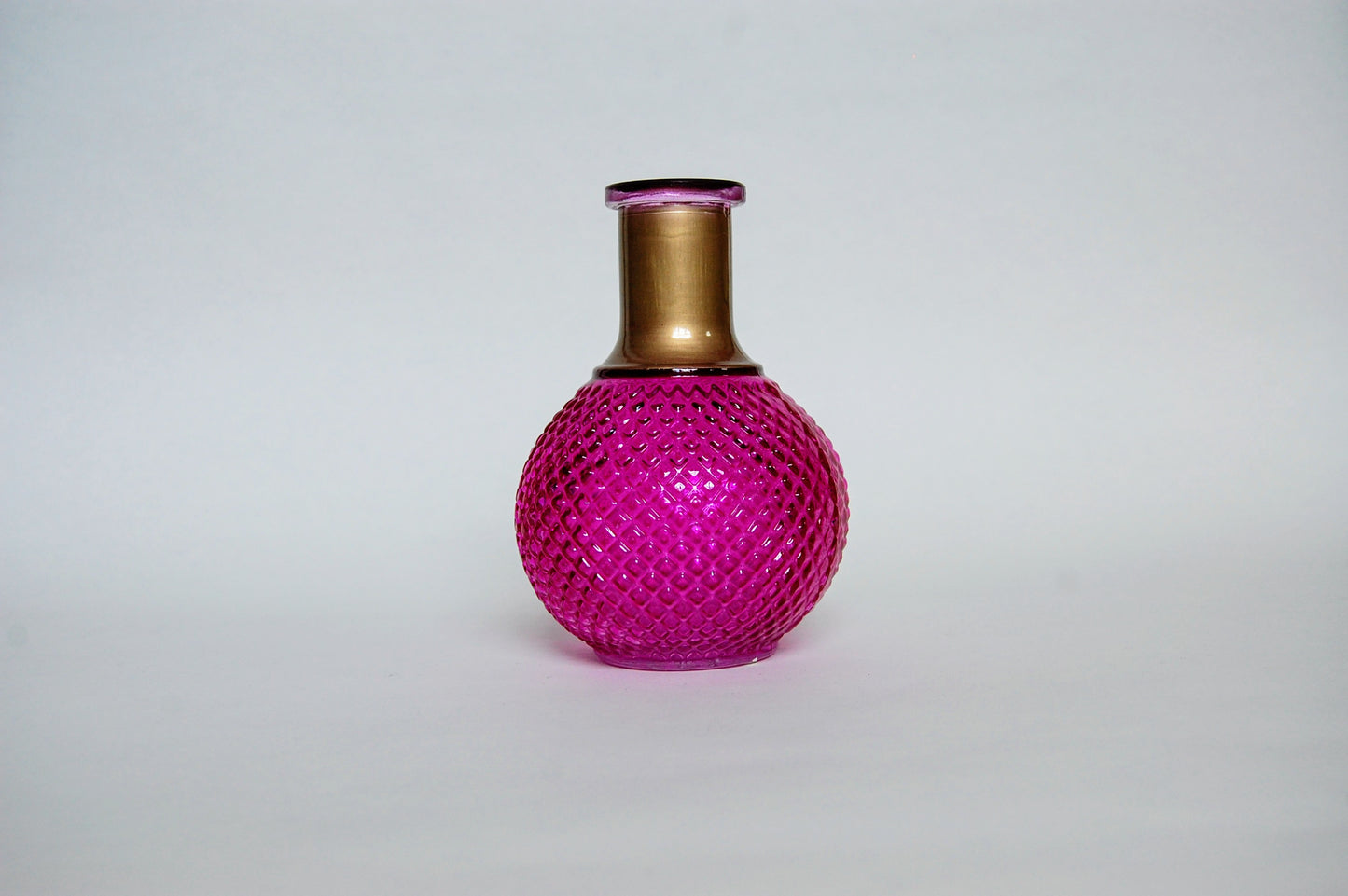 Vase getönt mit goldenem Hals "groß"