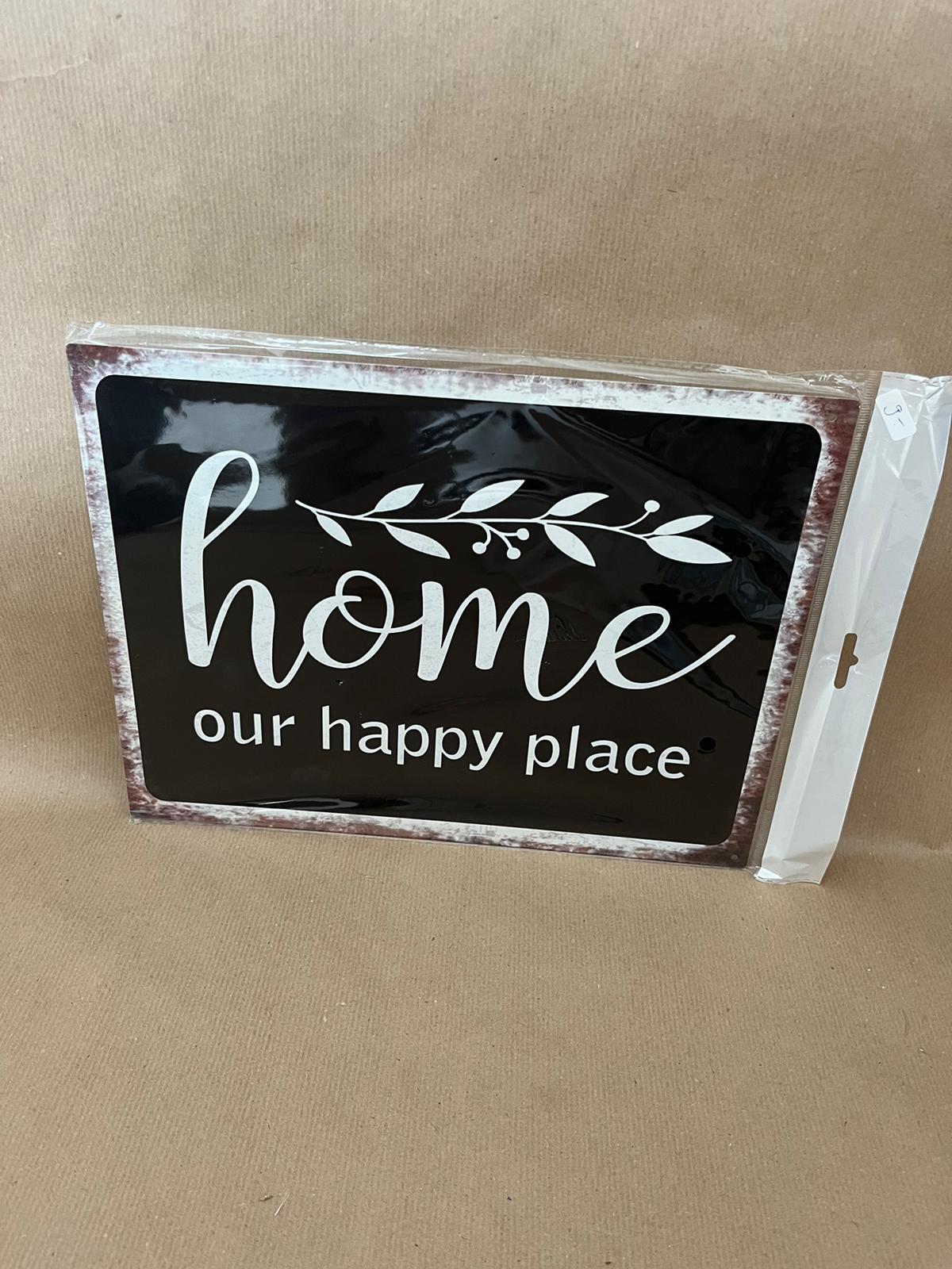 Schild "home - our happy place"
